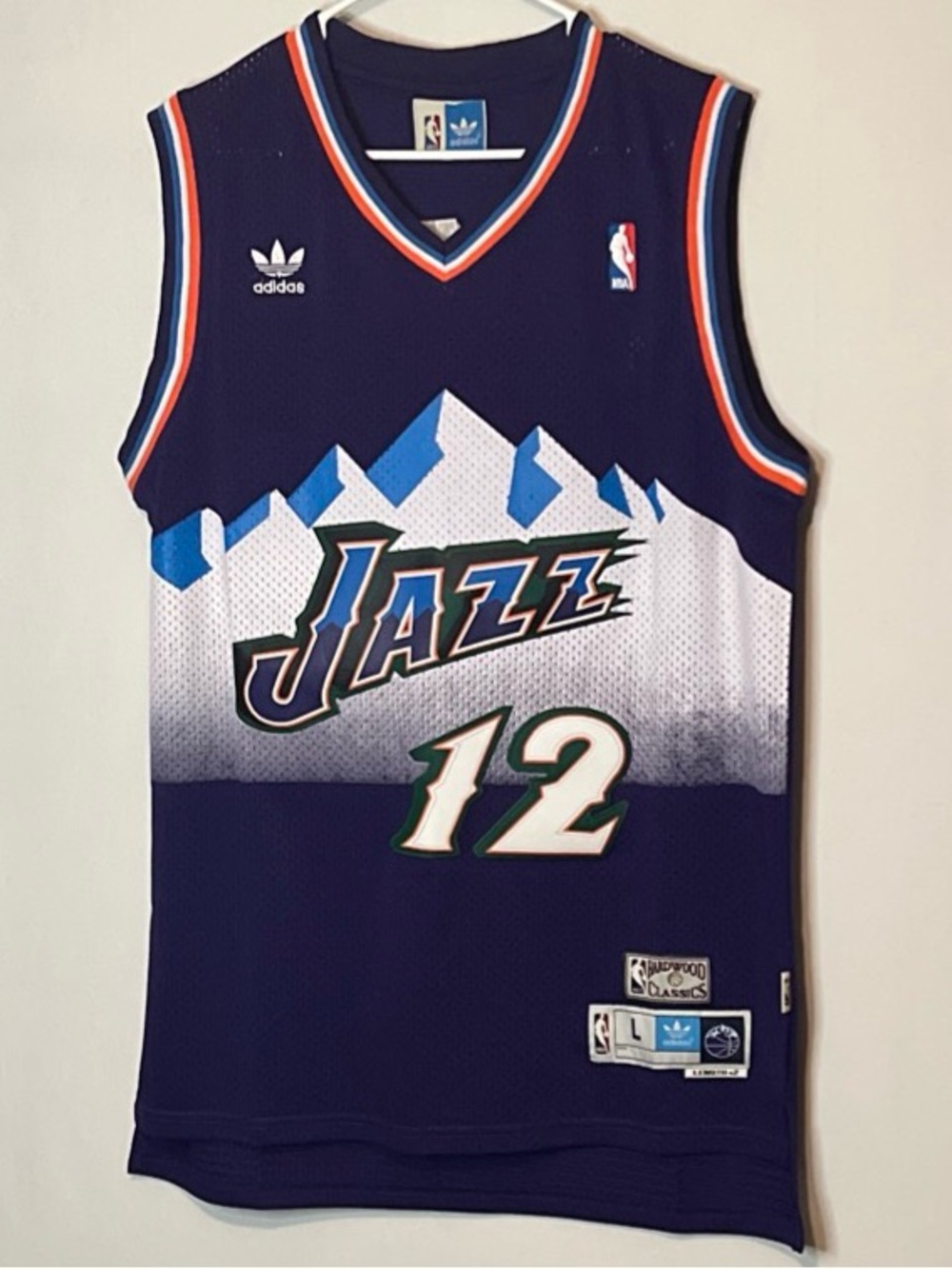 Vintage adidas Men's Utah Jazz Basketball Jersey John Stockton Sz Large